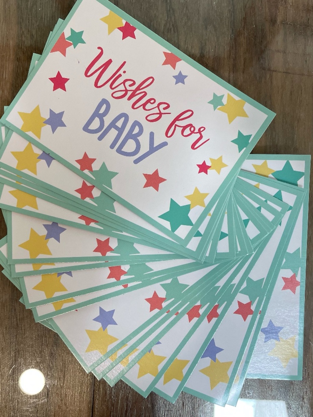 Set of 17 Double-Sided Baby Shower Cards